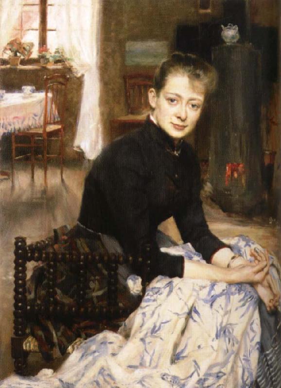 Richard Bergh Konstnarens wife oil painting image